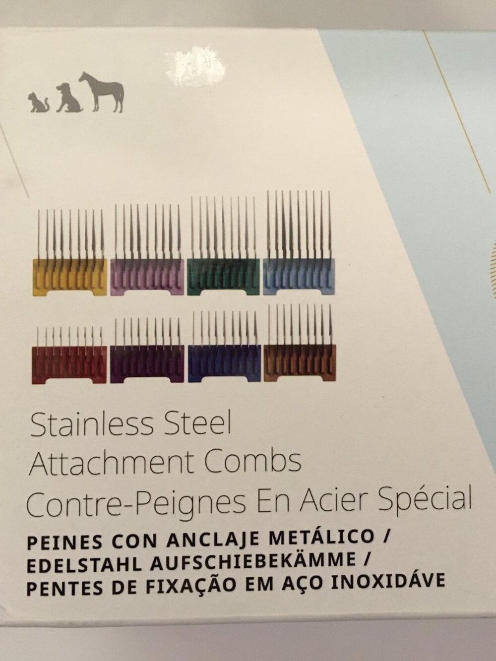NEW Wahl Professional Animal 5-in-1 Stainless Steel Comb Set, Multicolor 8-Piece